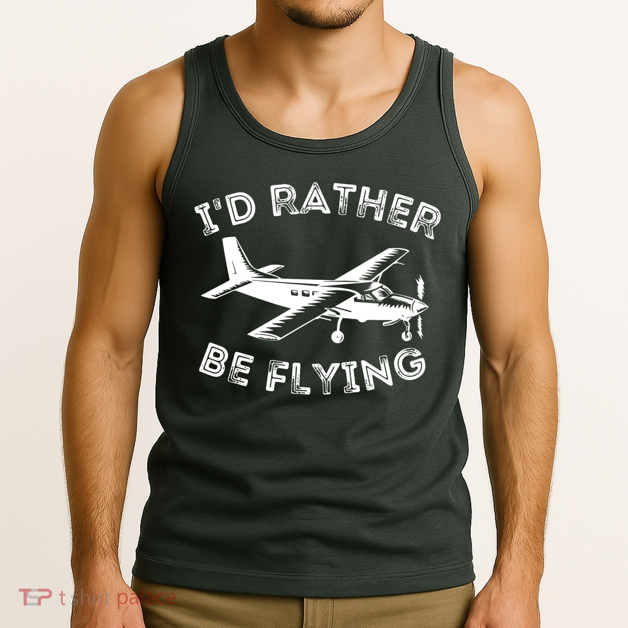 Id Rather Be Flying Funny Pilot Aviation Airplane Gift Tank Top
