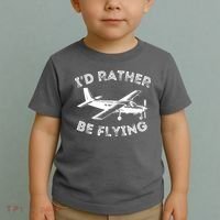 Id Rather Be Flying Funny Pilot Aviation Airplane Gift Toddler T-Shirt thumb 2