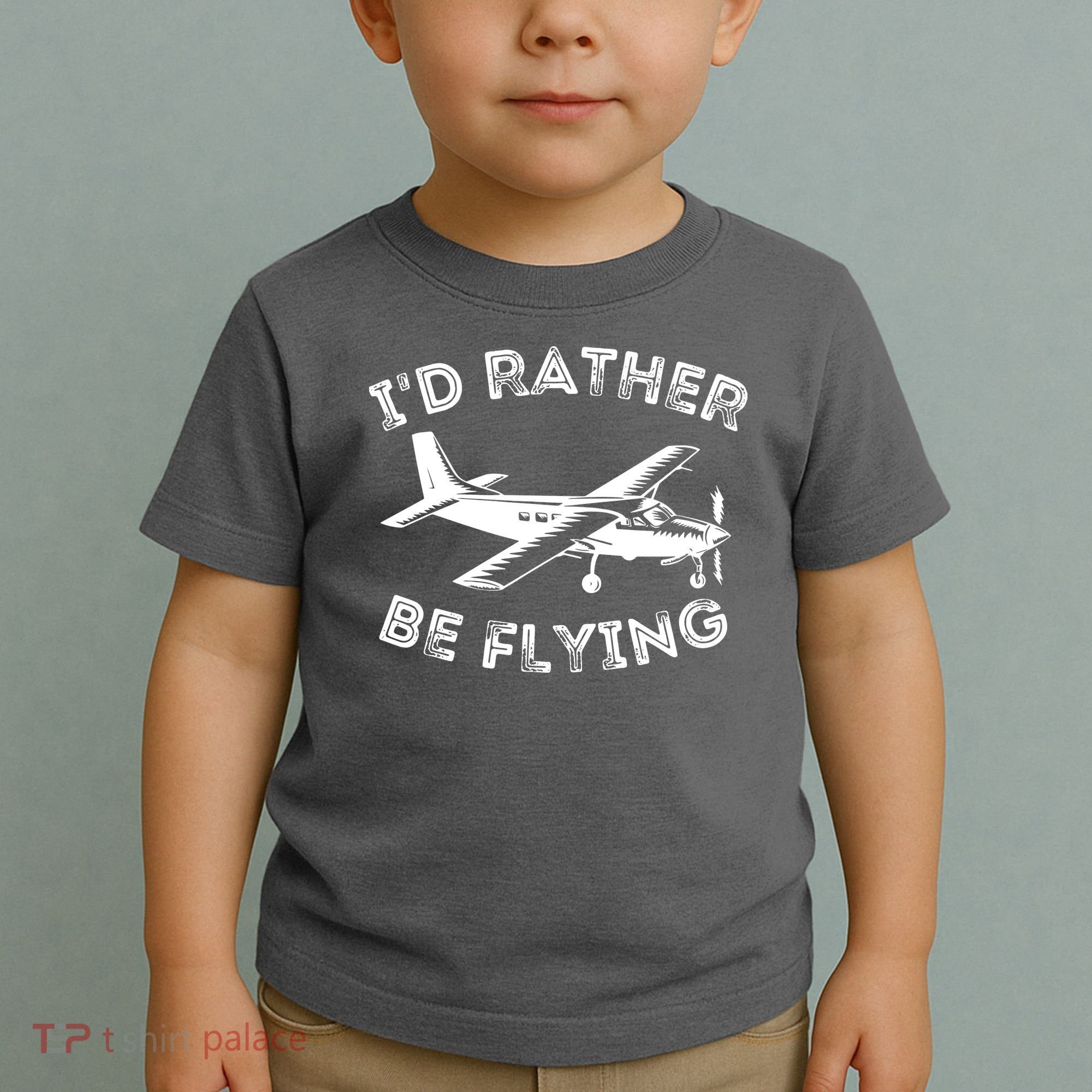 Id Rather Be Flying Funny Pilot Aviation Airplane Gift Toddler T-Shirt