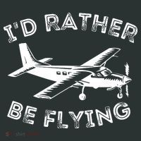 Id Rather Be Flying Funny Pilot Aviation Airplane Gift Tote Bag thumb 4