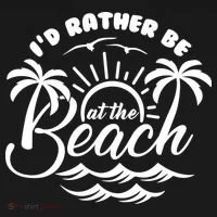 I'd Rather Be At The Beach Vacation Doggie Tank thumb 4