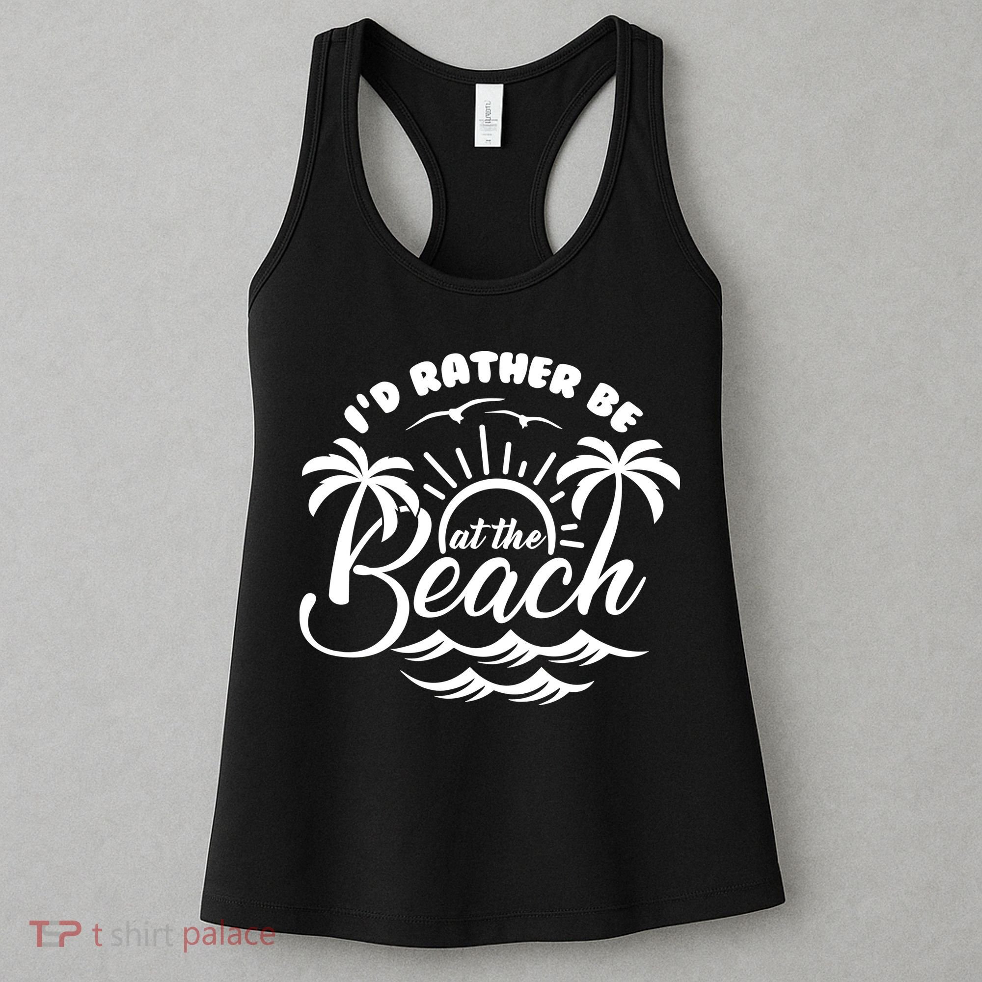 I'd Rather Be At The Beach Vacation Women's Tank Top