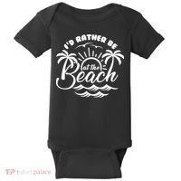 I'd Rather Be At The Beach Vacation Baby Bodysuit thumb 0