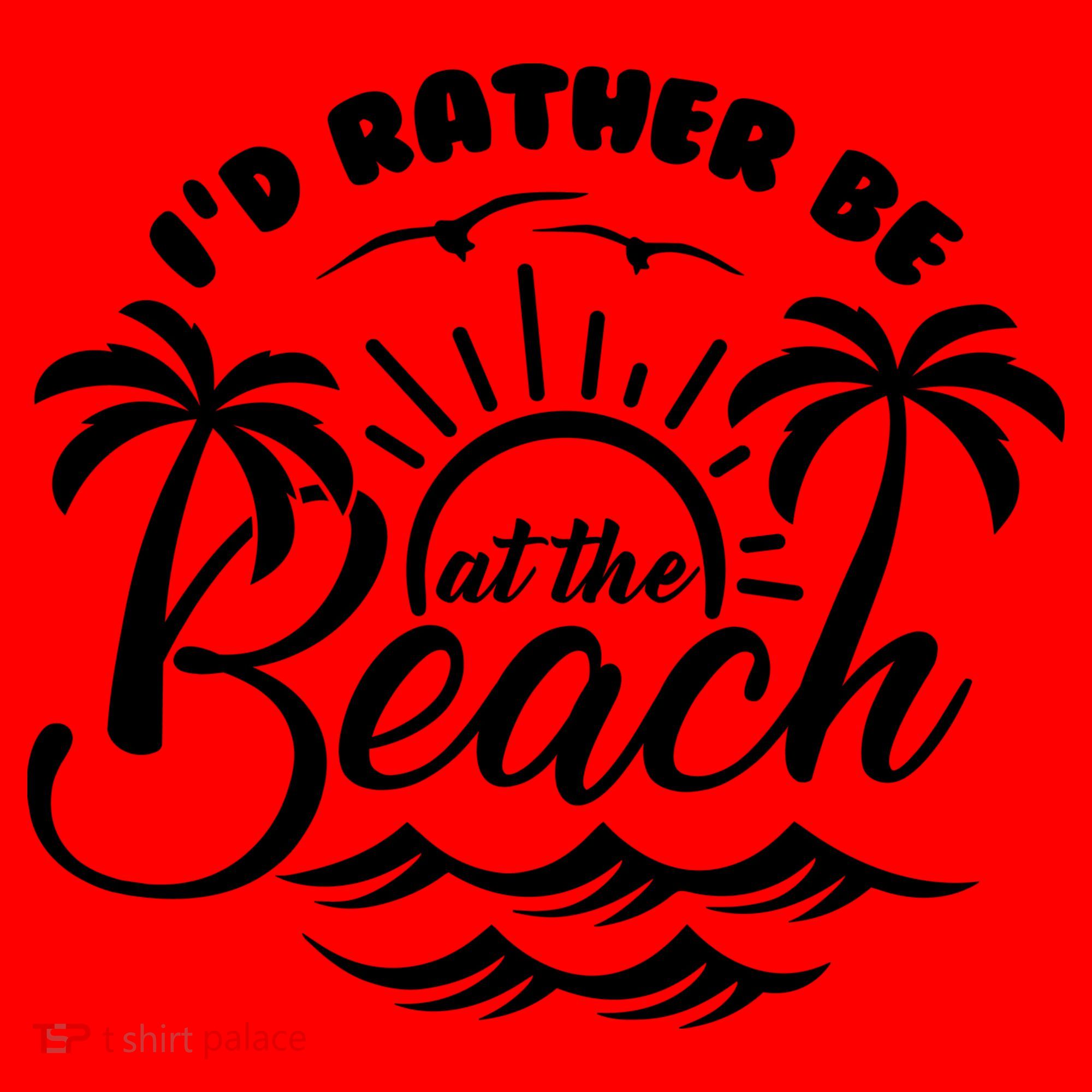 I'd Rather Be At The Beach Vacation Santa Hat