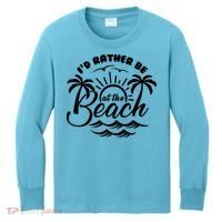 I'd Rather Be At The Beach Vacation Kids Long Sleeve Shirt thumb 0