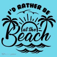 I'd Rather Be At The Beach Vacation Kids T-Shirt thumb 4