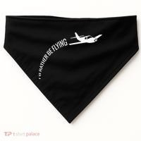 I'd Rather Be Flying Airplane Pilot USA-Made Doggie Bandana thumb 0