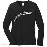 I'd Rather Be Flying Airplane Pilot Women's Long Sleeve Shirt thumb 0