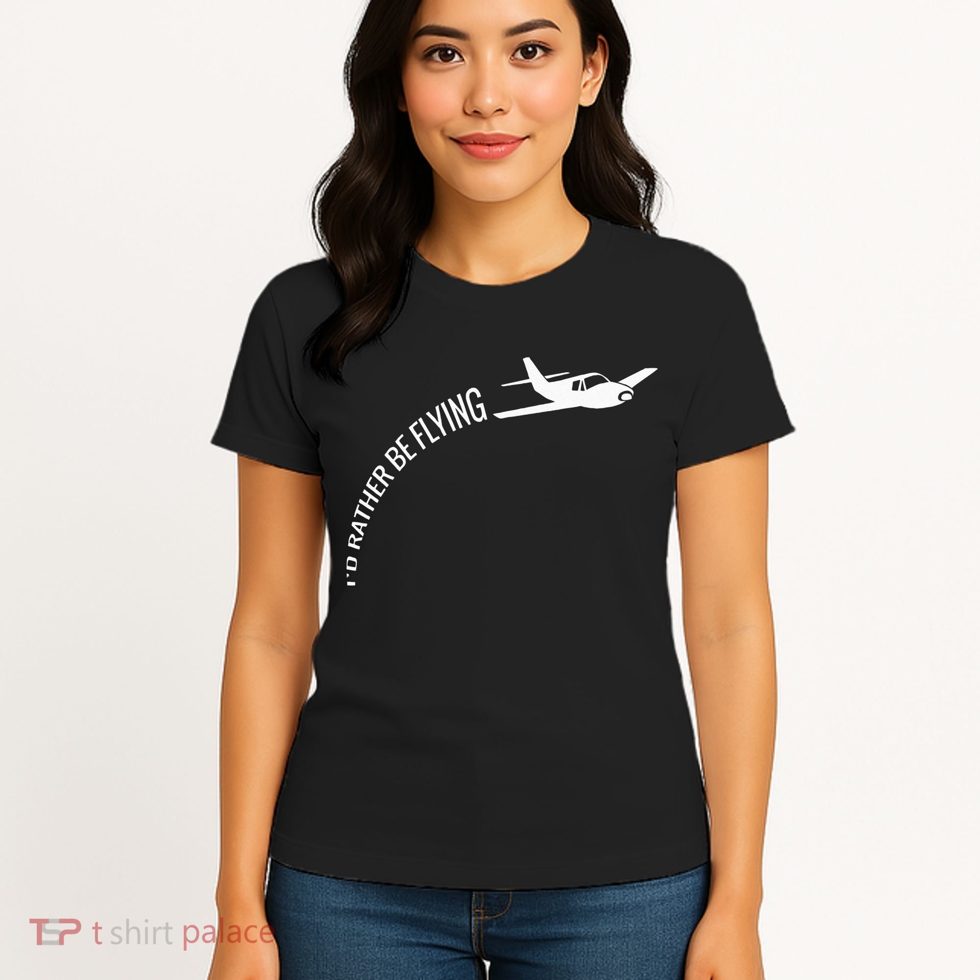 I'd Rather Be Flying Airplane Pilot Women's T-Shirt
