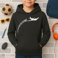 I'd Rather Be Flying Airplane Pilot Kids Hoodie thumb 2