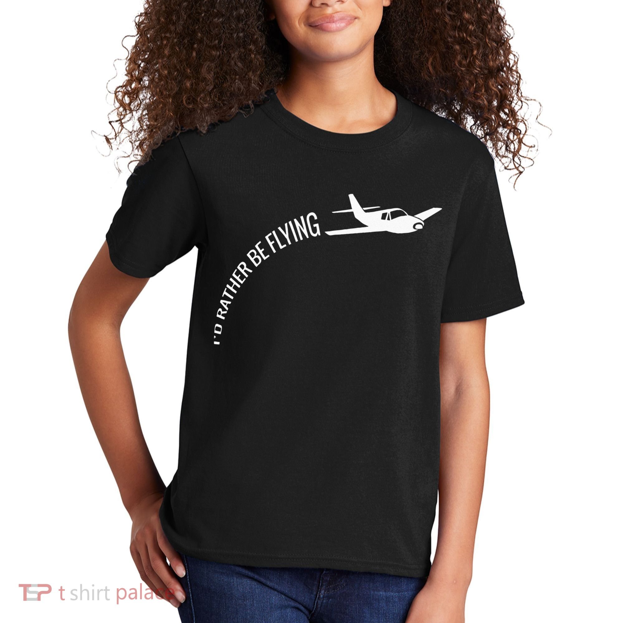 I'd Rather Be Flying Airplane Pilot Kids T-Shirt