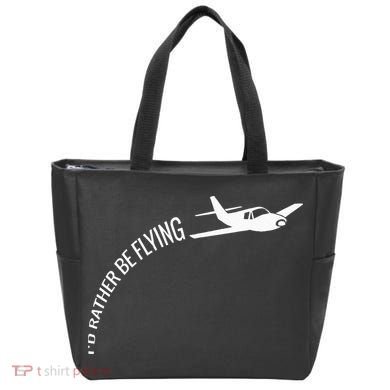 I'd Rather Be Flying Airplane Pilot Tote Bag