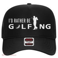 I'd Rather Be Golfing For Golfer Funny Golf Hat thumb 0