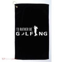 I'd Rather Be Golfing For Golfer Funny Golf Golf Towel thumb 0
