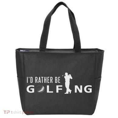 I'd Rather Be Golfing For Golfer Funny Golf Tote Bag