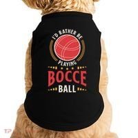 ID Rather Be Playing Bocce Ball Lawn Bowling Bocce Ball Meaningful Gift Doggie Tank thumb 0
