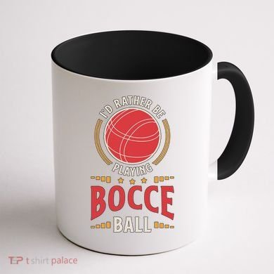 ID Rather Be Playing Bocce Ball Lawn Bowling Bocce Ball Meaningful Gift Coffee Mug back