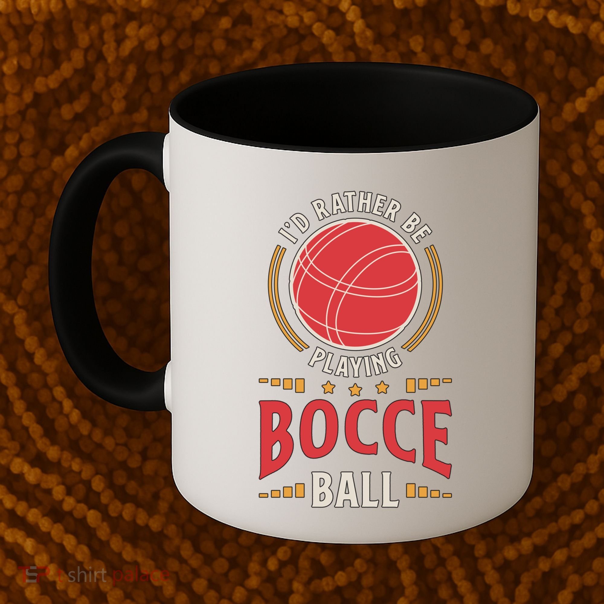 ID Rather Be Playing Bocce Ball Lawn Bowling Bocce Ball Meaningful Gift Coffee Mug
