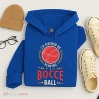 ID Rather Be Playing Bocce Ball Lawn Bowling Bocce Ball Meaningful Gift Hoodie thumb 4