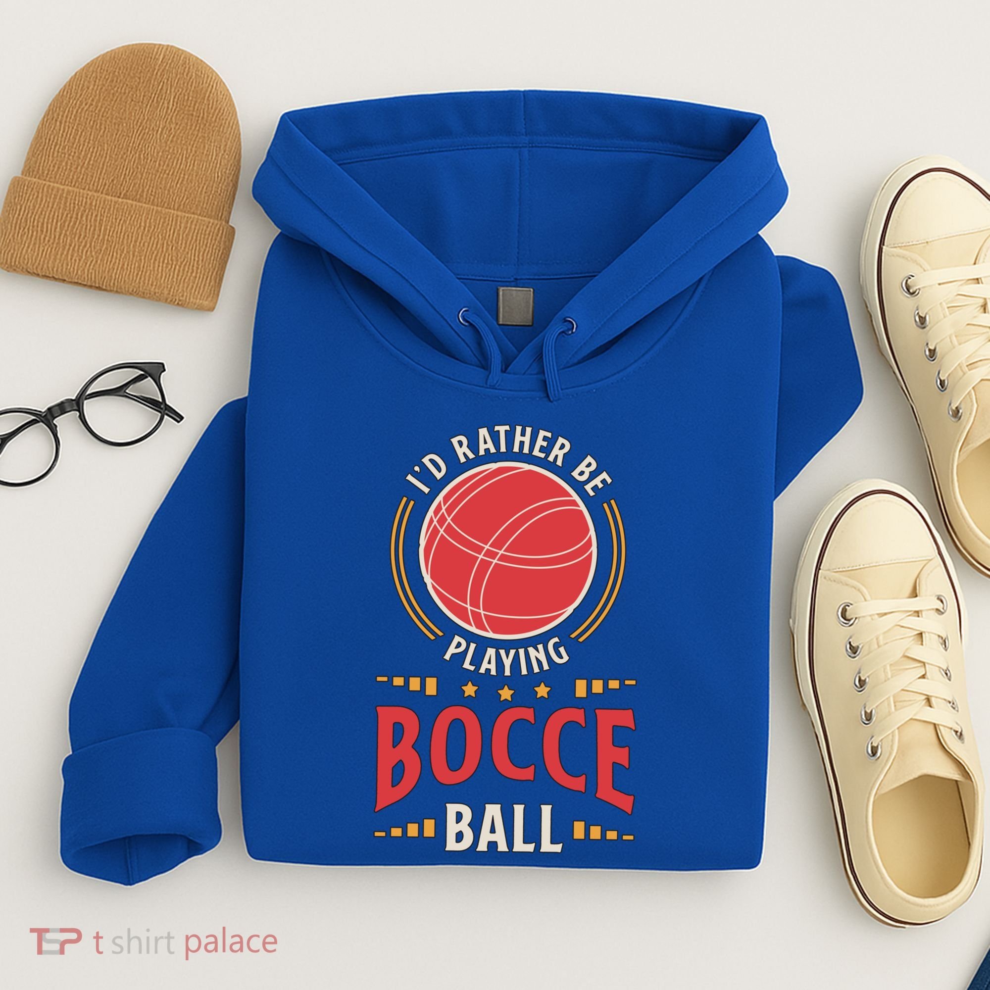 ID Rather Be Playing Bocce Ball Lawn Bowling Bocce Ball Meaningful Gift Hoodie