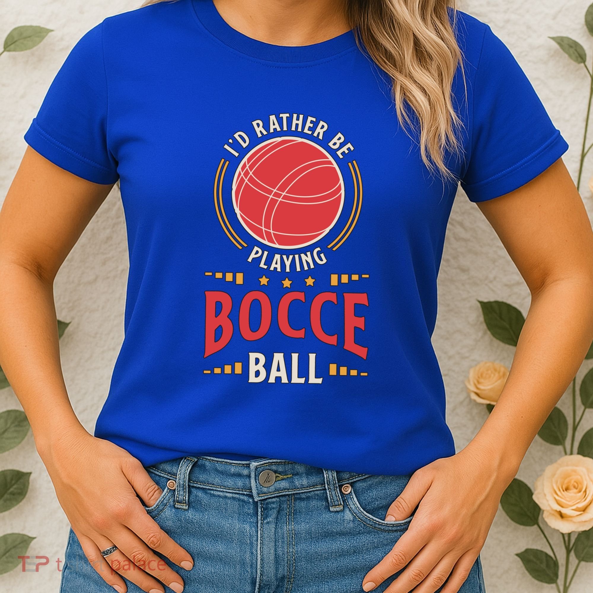 ID Rather Be Playing Bocce Ball Lawn Bowling Bocce Ball Meaningful Gift Women's T-Shirt