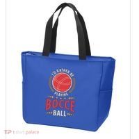 ID Rather Be Playing Bocce Ball Lawn Bowling Bocce Ball Meaningful Gift Tote Bag thumb 3