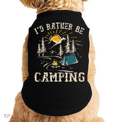 ID Rather Be Camping Design Funny Camping Lover Campers Doggie Tank