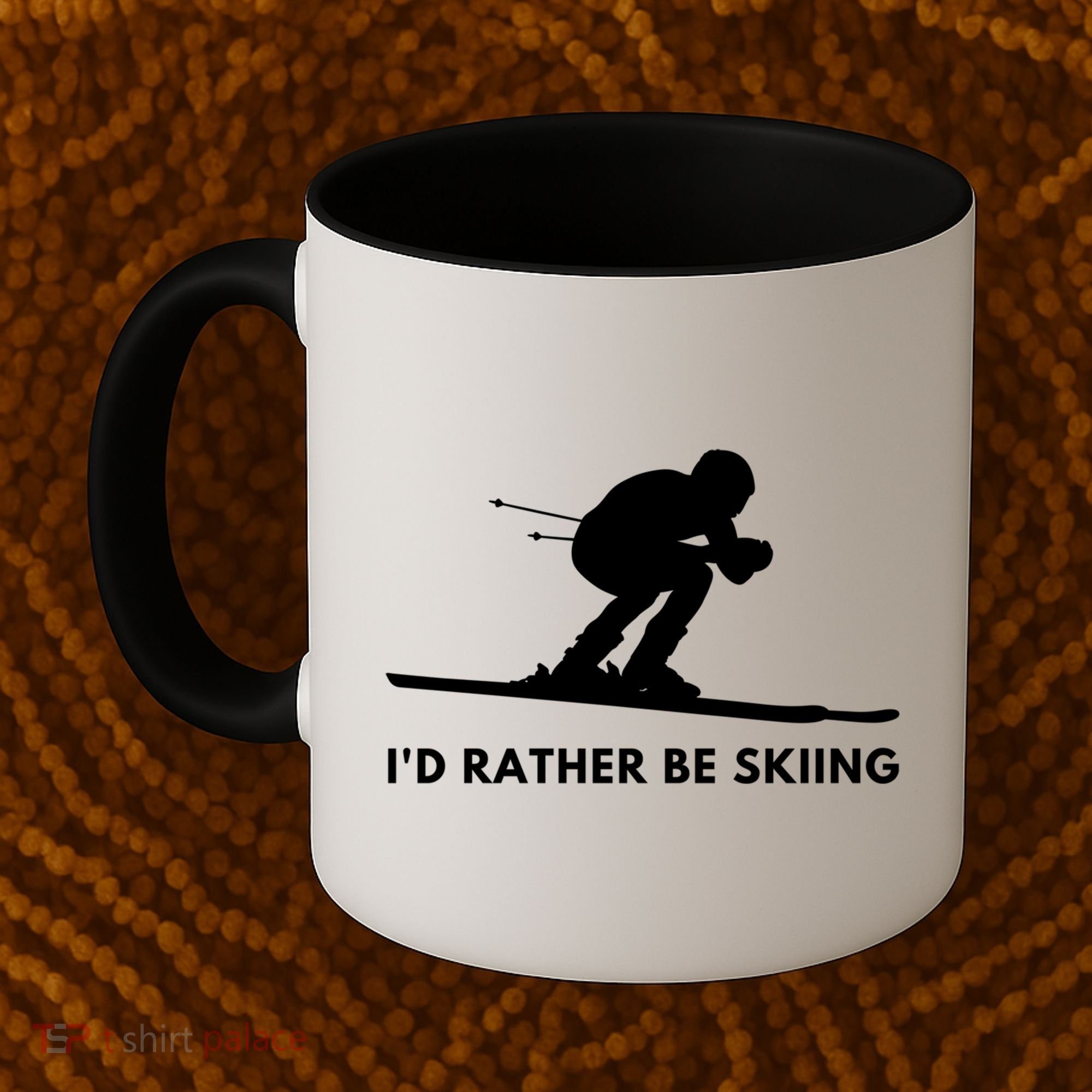 Id Rather Be Skiing Funny Quote For Skiers Ski Lover Gift Coffee Mug