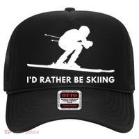 Id Rather Be Skiing Funny Quote For Skiers Ski Lover Gift Hat thumb 0