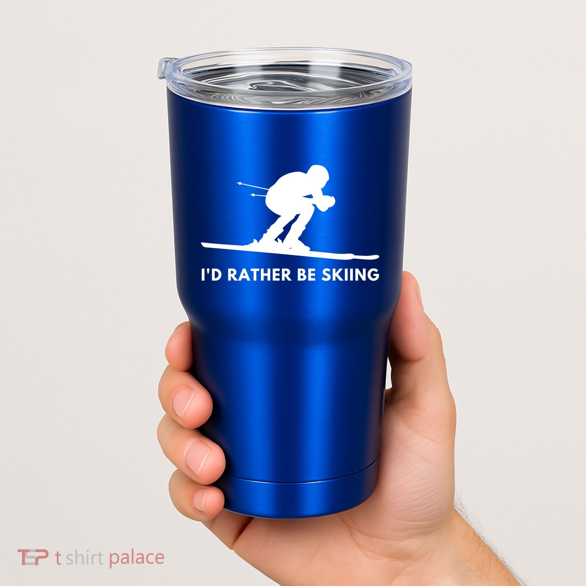 Id Rather Be Skiing Funny Quote For Skiers Ski Lover Gift Tumbler