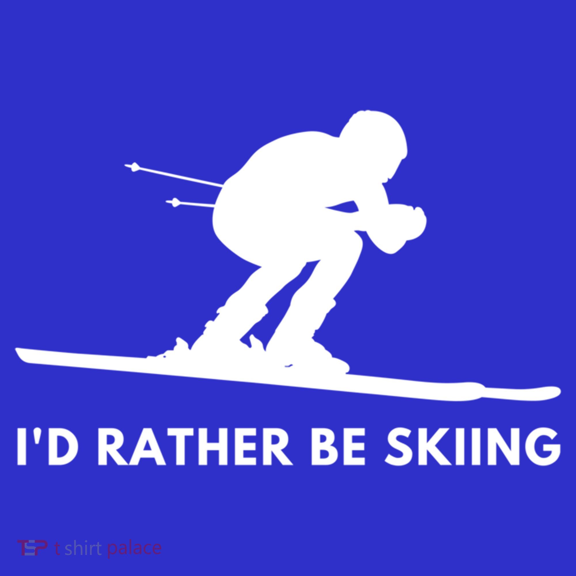 Id Rather Be Skiing Funny Quote For Skiers Ski Lover Gift Women's Tank Top