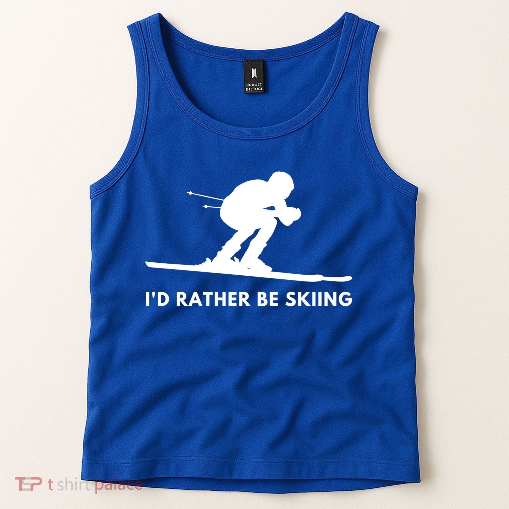 Id Rather Be Skiing Funny Quote For Skiers Ski Lover Gift Tank Top