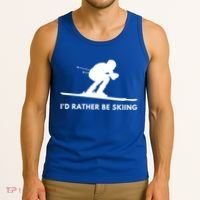 Id Rather Be Skiing Funny Quote For Skiers Ski Lover Gift Tank Top thumb 3
