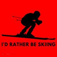 Id Rather Be Skiing Funny Quote For Skiers Ski Lover Gift Santa Hat thumb 1