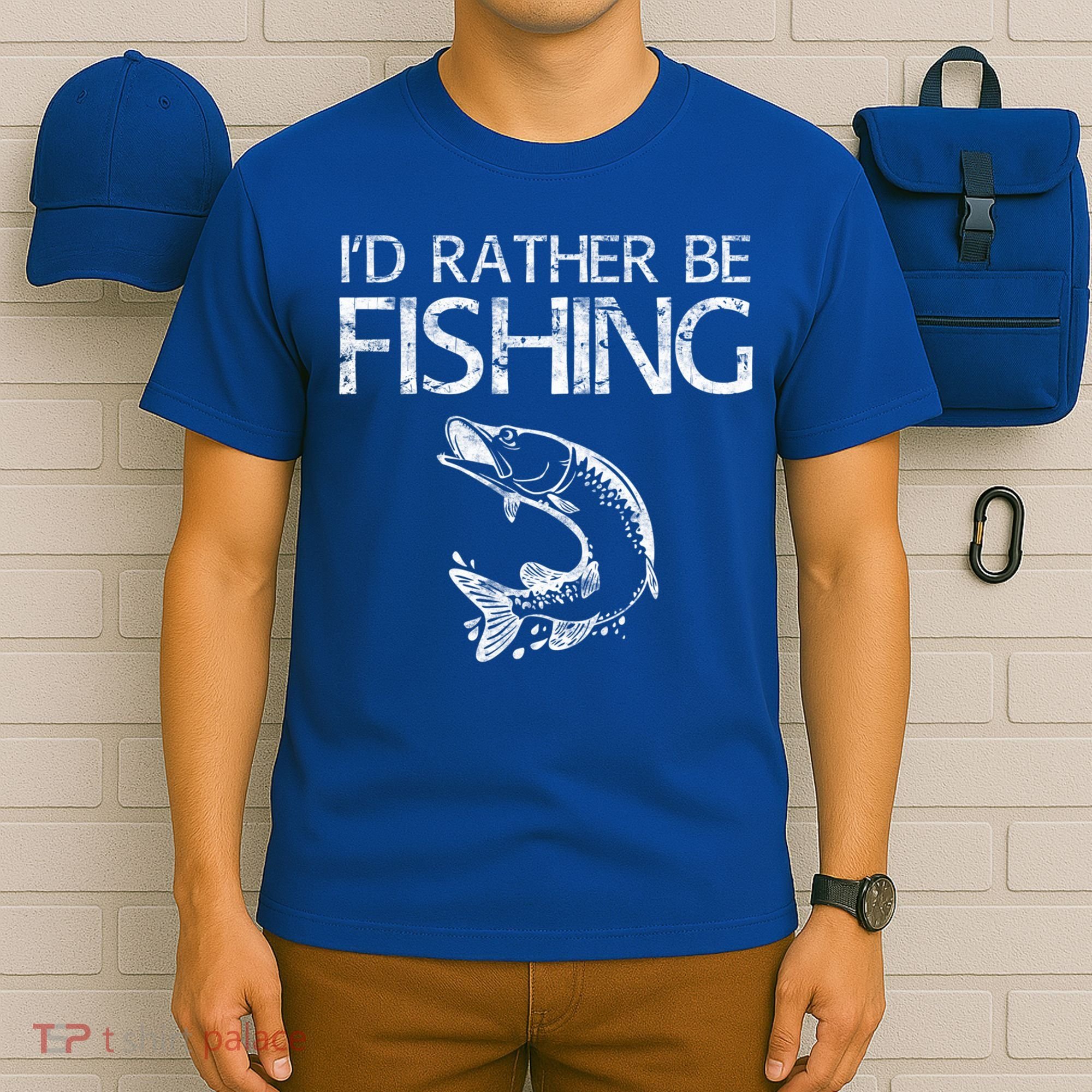 I'd Rather Be Fishing Gift Fisherman Great Gift Cute Gift T-Shirt
