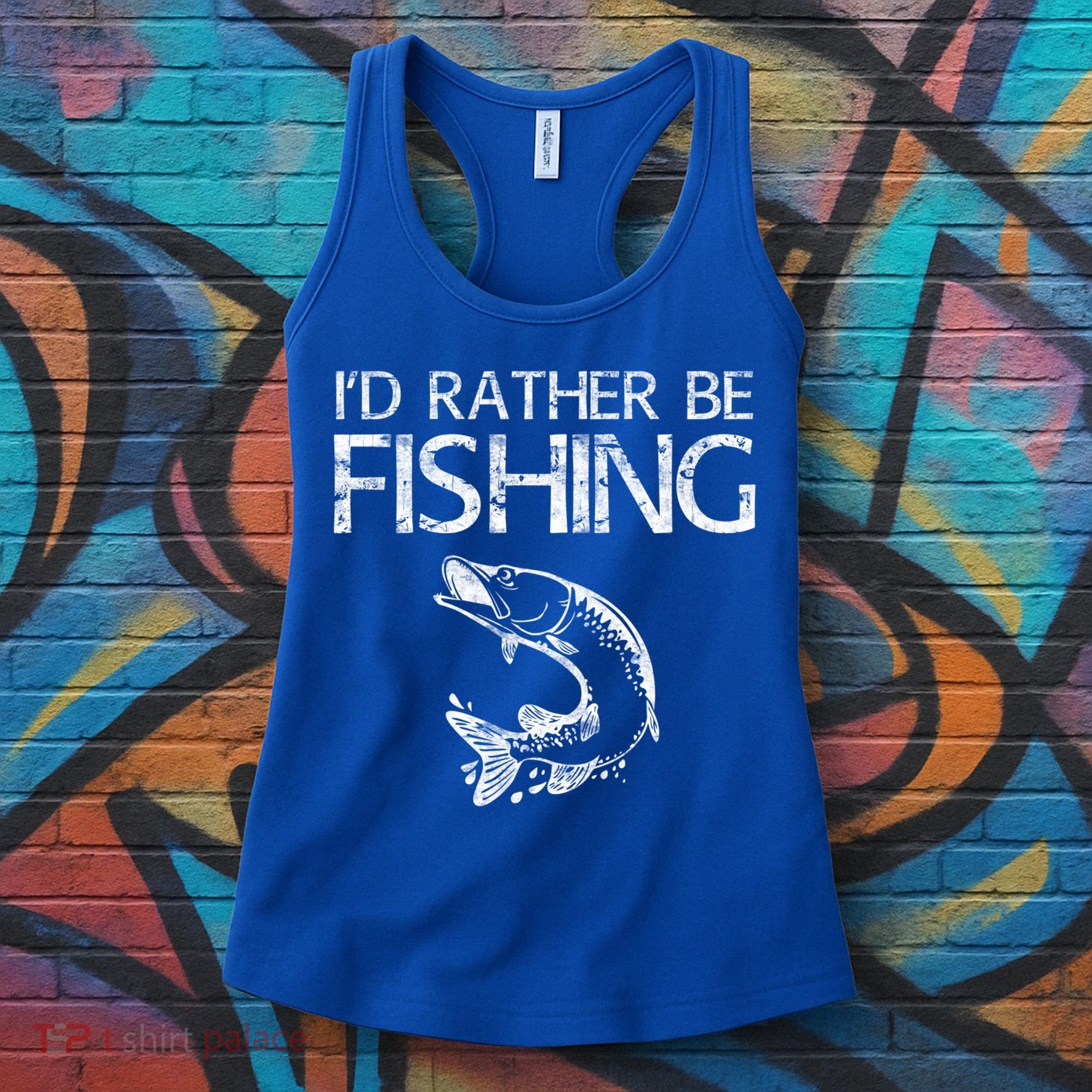 I'd Rather Be Fishing Gift Fisherman Great Gift Cute Gift Women's Tank Top