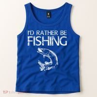 I'd Rather Be Fishing Gift Fisherman Great Gift Cute Gift Tank Top thumb 2