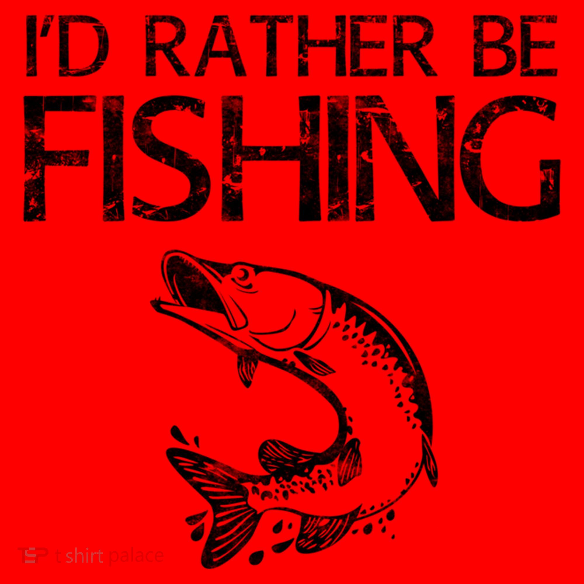 I'd Rather Be Fishing Gift Fisherman Great Gift Cute Gift Santa Hat