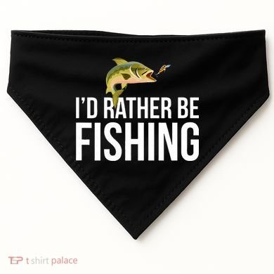 Id Rather Be Fishing USA-Made Doggie Bandana