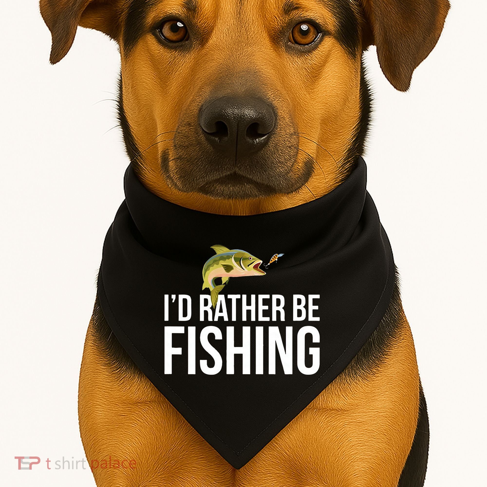 Id Rather Be Fishing USA-Made Doggie Bandana