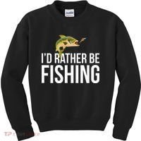 Id Rather Be Fishing Kids Sweatshirt thumb 0