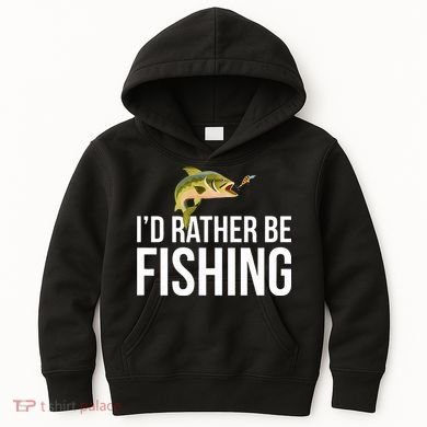 Id Rather Be Fishing Kids Hoodie