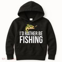 Id Rather Be Fishing Kids Hoodie thumb 0