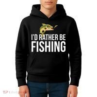Id Rather Be Fishing Kids Hoodie thumb 4
