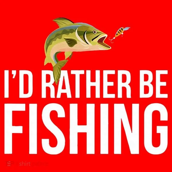 Id Rather Be Fishing Santa Hat