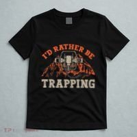 ID Rather Be Trapping Trap Hunting Trapper T-Shirt thumb 5