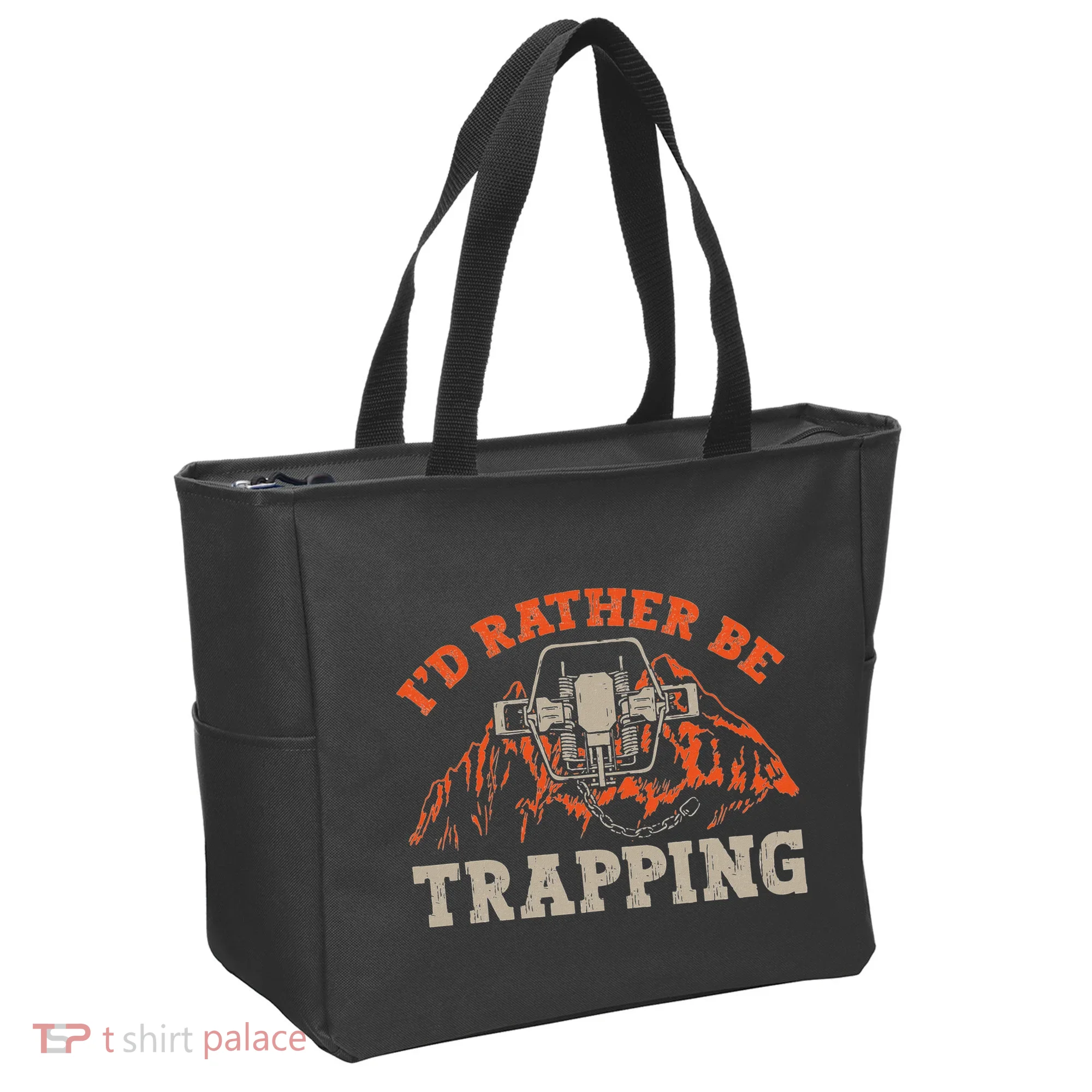 ID Rather Be Trapping Trap Hunting Trapper Tote Bag