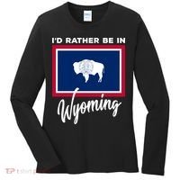 I'd Rather Be In Wyoming Women's Long Sleeve Shirt thumb 0