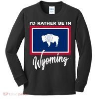 I'd Rather Be In Wyoming Kids Long Sleeve Shirt thumb 0