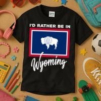 I'd Rather Be In Wyoming Kids T-Shirt thumb 3